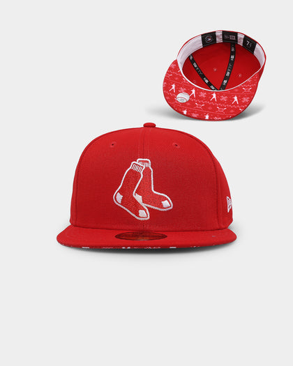 New Era Boston Red Sox 'Fairisle' 59FIFTY Fitted Red/White