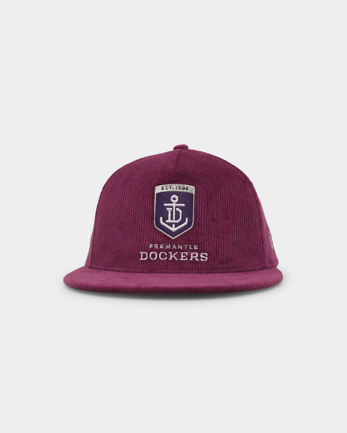 New Era Fremantle Dockers 'AFL 2023 Team Corduroy' Golfer Snapback Purple