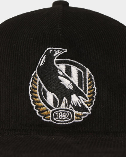 New Era Collingwood Magpies 'AFL 2023 Team Corduroy' Golfer Snapback Black