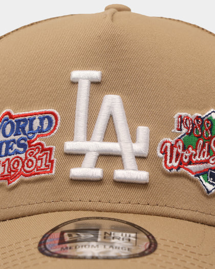 New Era Los Angeles Dodgers 'World Series Multi Logo' 9FORTY K-Frame Snapback Tumbleweed