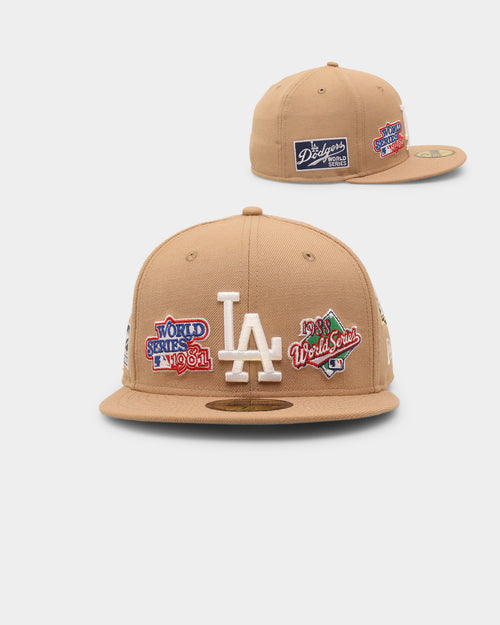 New Era Los Angeles Dodgers 'World Series Multi Logo' 59FIFTY Fitted Tumbleweed