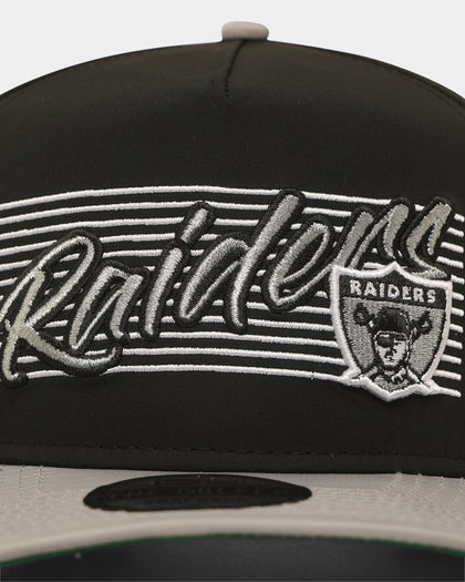 New Era Oakland Raiders 'Retro Block Script' Golfer Snapback Black