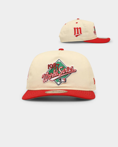 New Era Minnesota Twins '1980s World Series Through The Decades' 1987 World Series Golfer Snapback Chrome White/Original Team Colours
