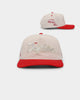 New Era Redcliffe Dolphins 'NRL Retro Script Corduroy' Golfer Snapback Chrome White