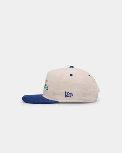 New Era New Zealand Warriors 'NRL Retro Script Corduroy' Golfer Snapback Chrome White