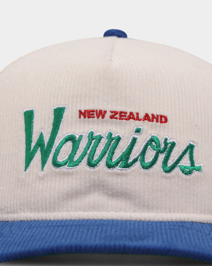 New Era New Zealand Warriors 'NRL Retro Script Corduroy' Golfer Snapback Chrome White