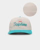 New Era Miami Dolphins 'Chrome Corduroy Throwback Script' Golfer Snapback Chrome White