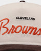 New Era Cleveland Browns 'Chrome Corduroy Throwback Script' Golfer Snapback Chrome White