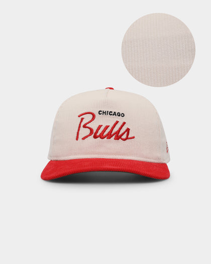 New Era Chicago Bulls 'Chrome Corduroy Throwback Script' Golfer Snapback Chrome White