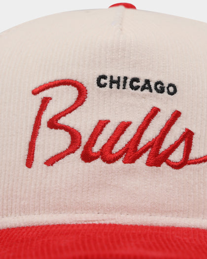 New Era Chicago Bulls 'Chrome Corduroy Throwback Script' Golfer Snapback Chrome White