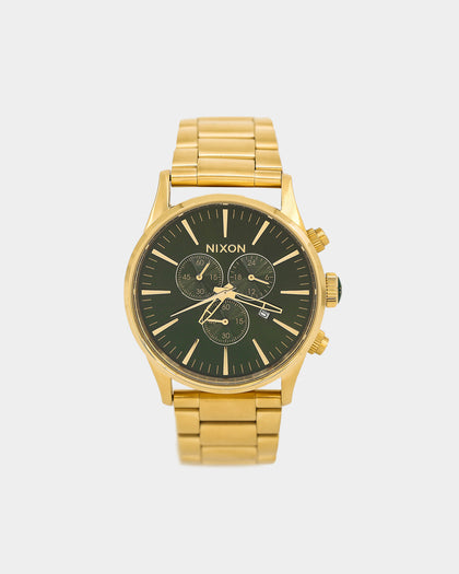 Nixon Men's Sentry Chrono Gold/Green