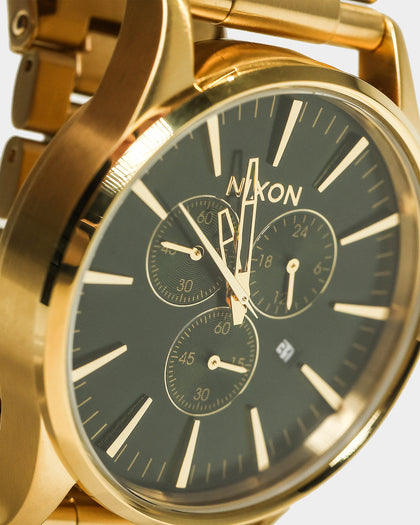 Nixon Men's Sentry Chrono Gold/Green