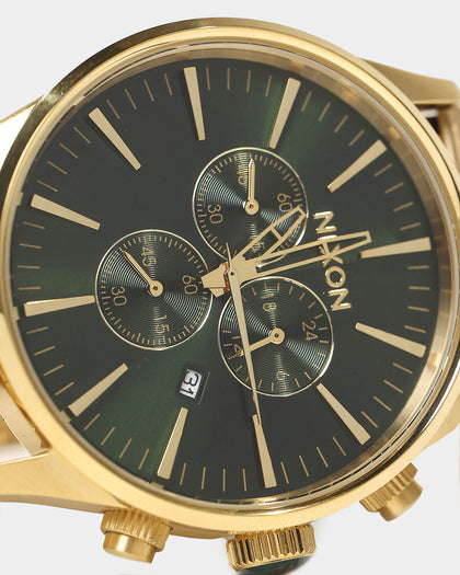 Nixon Men's Sentry Chrono Gold/Green