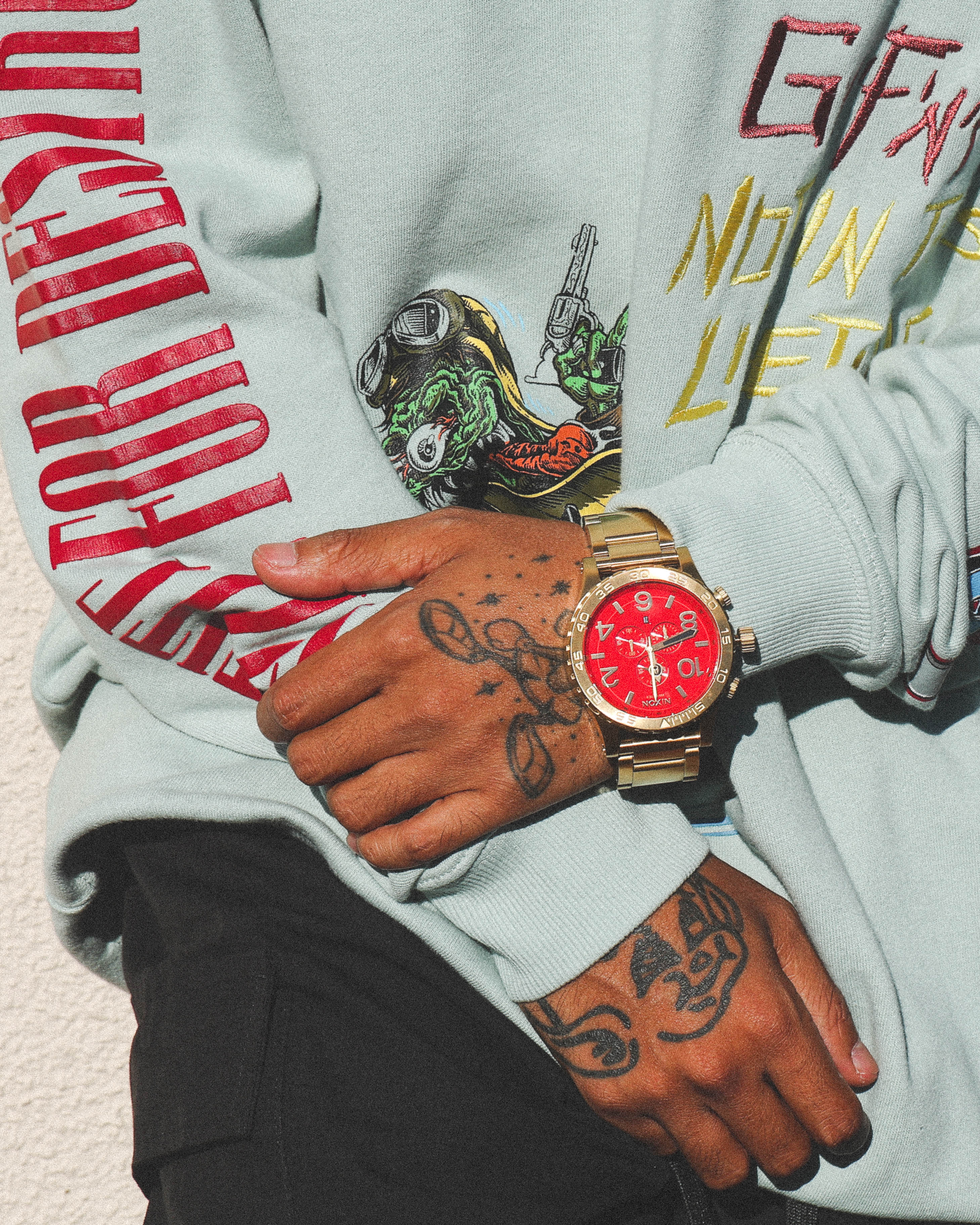 Nixon Men's 51-30 Chrono Gold/Red | Culture Kings US
