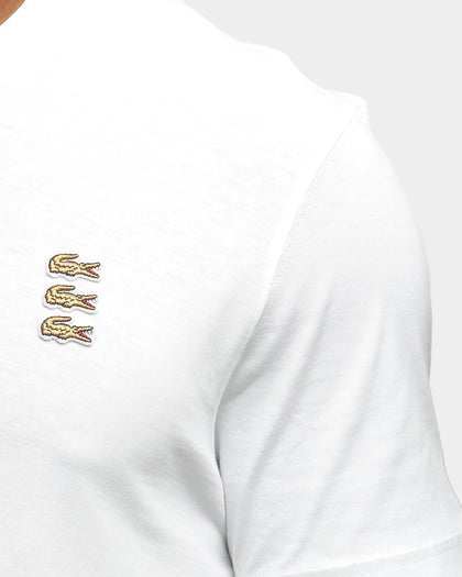 Lacoste Gold Triple Croc T-Shirt White