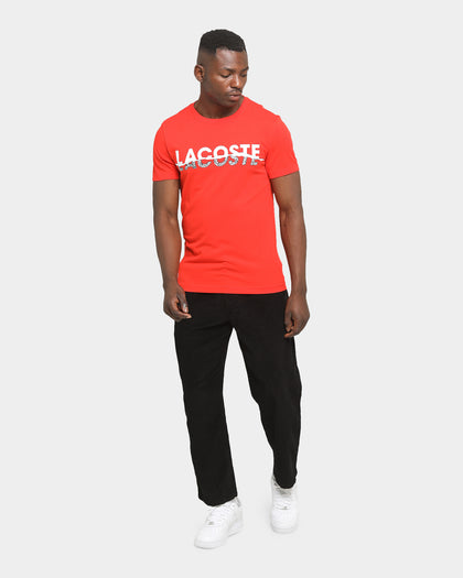 Lacoste Big Logo T-Shirt Corrida/Blanc
