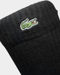LACOSTE LOGO CREW SOCK BLACK