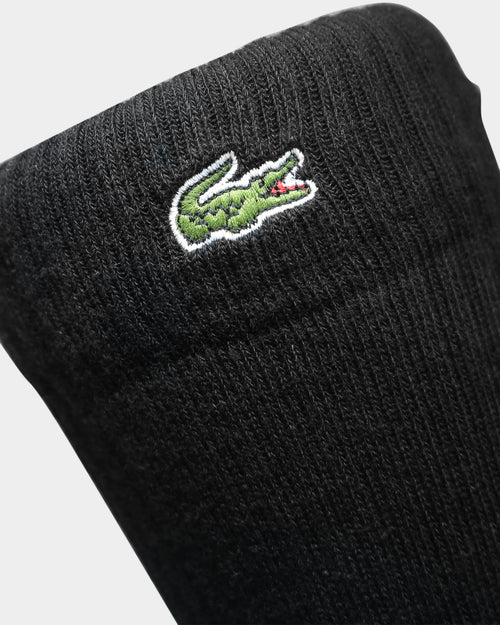 LACOSTE LOGO CREW SOCK BLACK