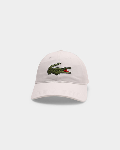 Lacoste Big Croc Cotton Cap White