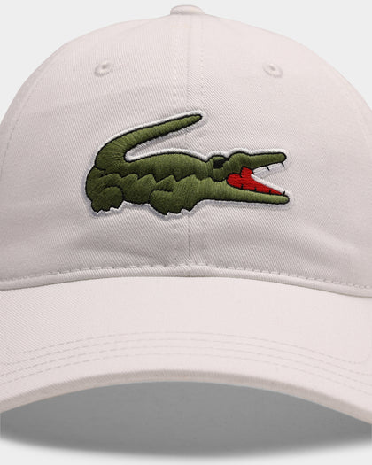Lacoste Big Croc Cotton Cap White