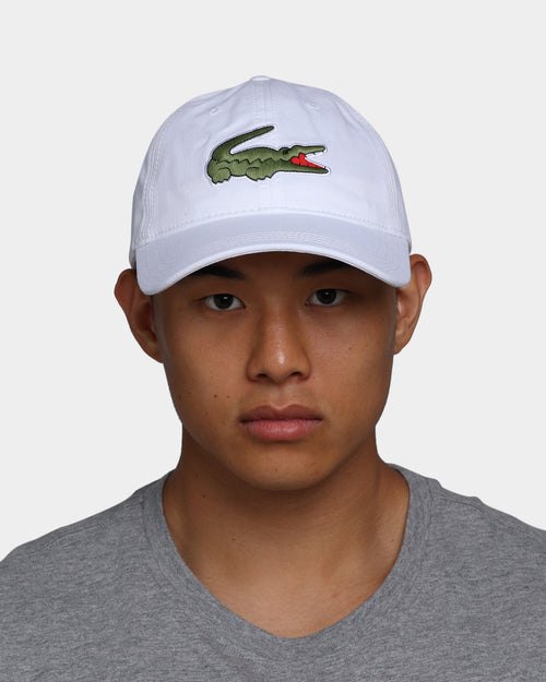 Lacoste Big Croc Cotton Cap White