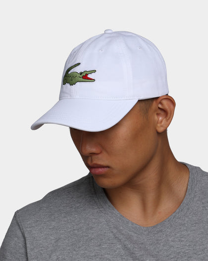 Lacoste Big Croc Cotton Cap White