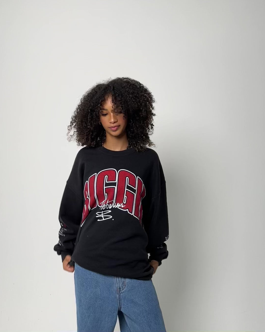 Notorious B.I.G Biggie Tracklist Crewneck Black | Culture Kings US