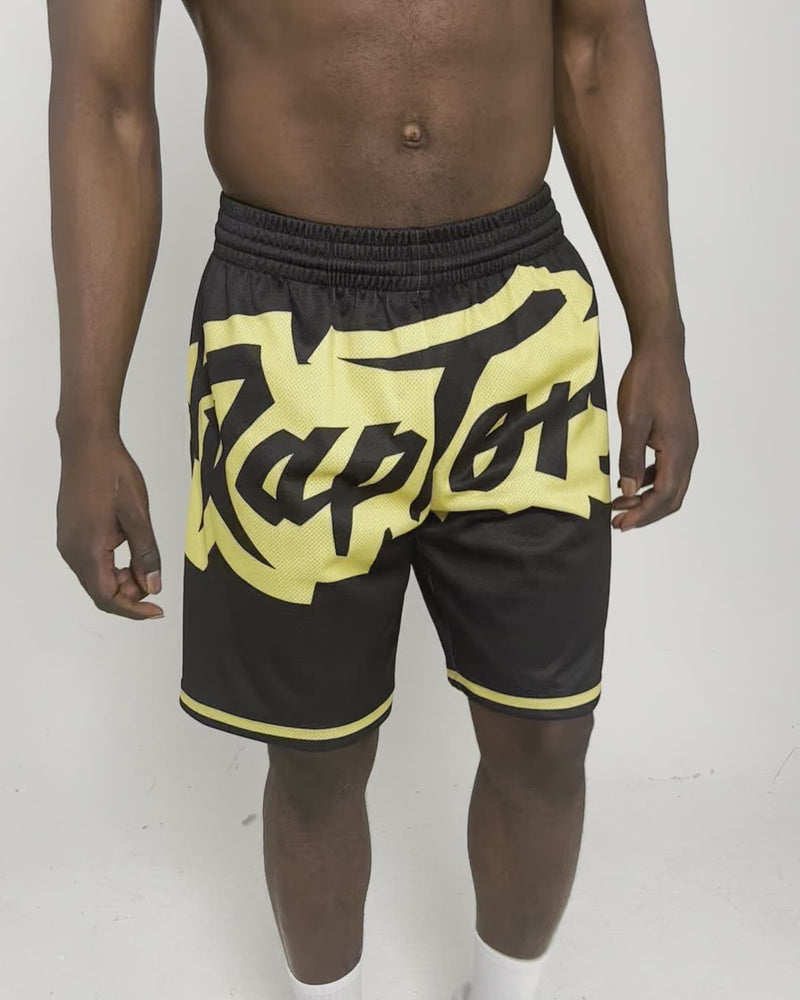 Mitchell and Ness Men's Toronto Raptors Black Utility Shorts