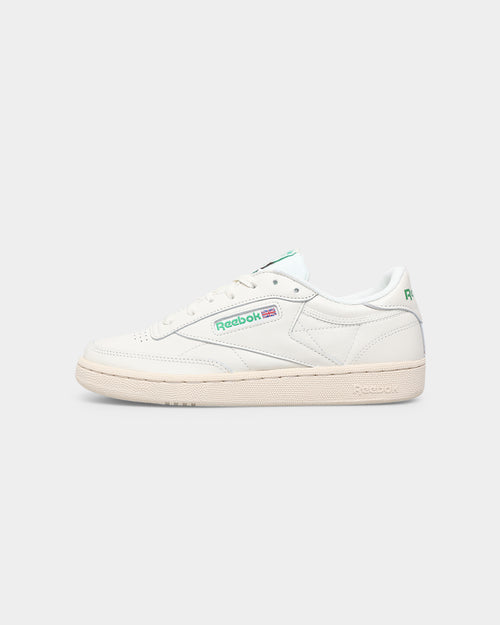 Reebok Women's Club C 85 Chalk / Glen Green / Paperwhite / Excellent Red