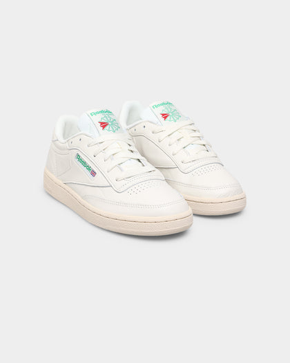 Reebok Women's Club C 85 Chalk / Glen Green / Paperwhite / Excellent Red