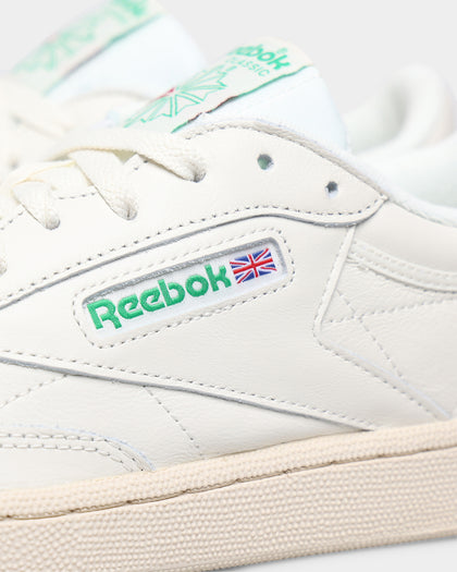 Reebok Women's Club C 85 Chalk / Glen Green / Paperwhite / Excellent Red