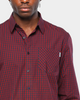 Carhartt Preston L/S Shirt Navy/Burgundy