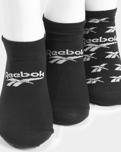Reebok Men's No Show Sock 3 Pack Black