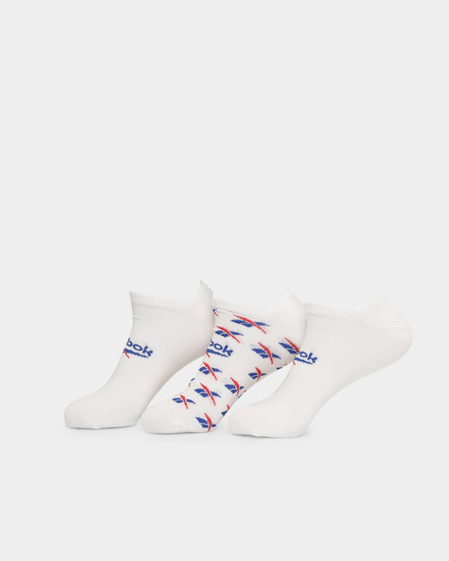Reebok Men's No Show Sock 3 Pack White