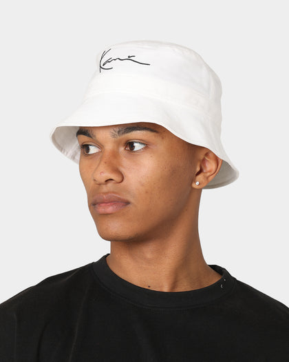 Karl Kani Signature Bucket Hat White