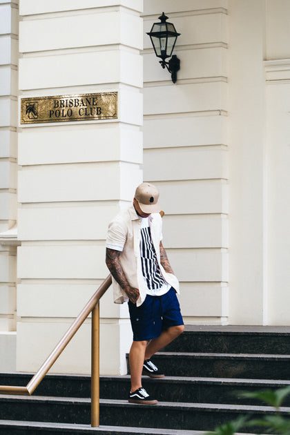 Saint Morta Martyr Linen Short Sleeve Button Up Off White