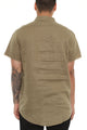 Saint Morta Martyr Linen Short Sleeve Button Up Pale Green