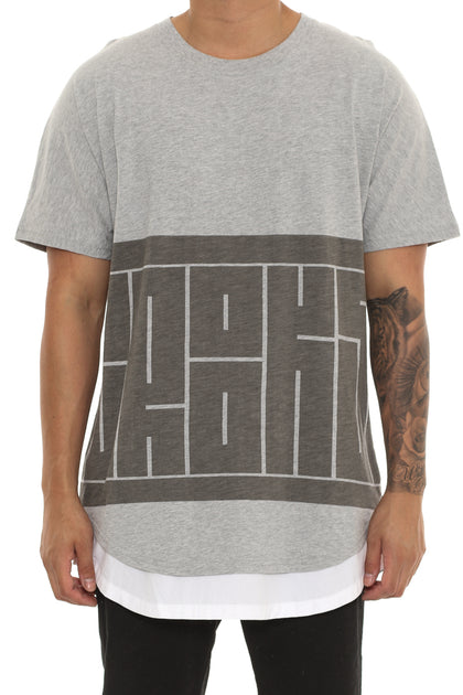 Crooks & Castles Maze Dolman Tee Heather Grey