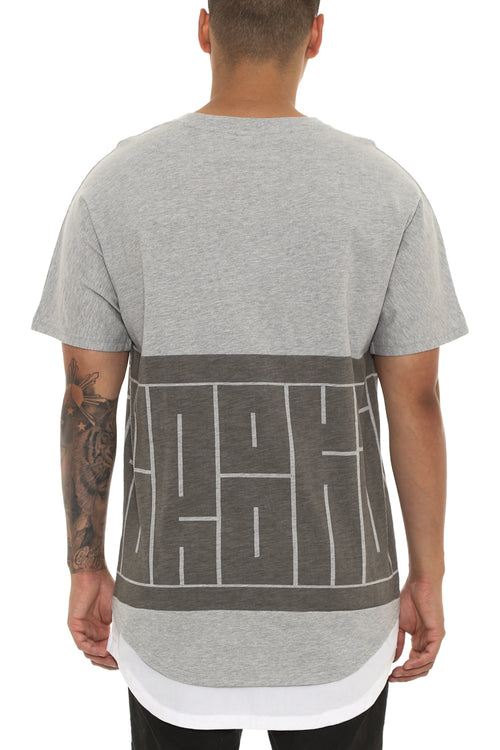 Crooks & Castles Maze Dolman Tee Heather Grey