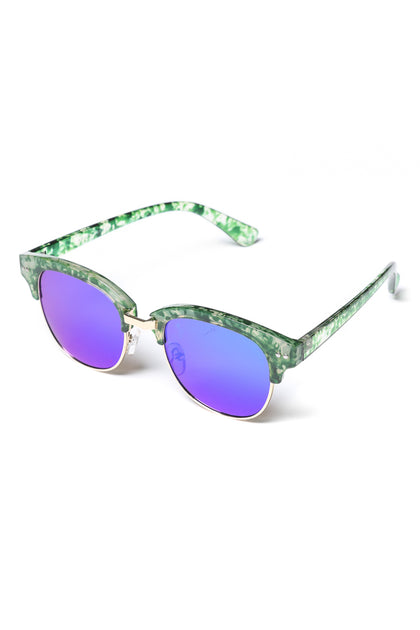 Yhf Los Angeles Dazed Mirror Flat Lens Green/Blue