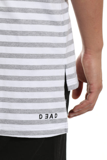 Dead Studios 90's Stripe Tee Grey/White