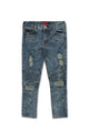 Haus of JR Clayton Distressed Biker Denim Blue