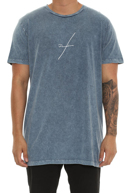 Nena and Pasadena Unified Tall Tee Acid Blue