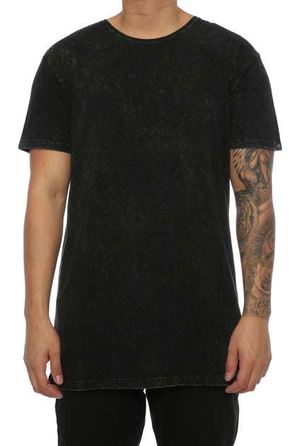 Silent Theory Acid Tall Tee Washed Black