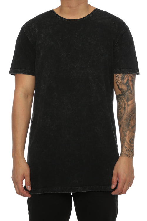 Silent Theory Acid Tall Tee Washed Black