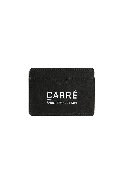 Carré Argent Canvas Card Holder Black