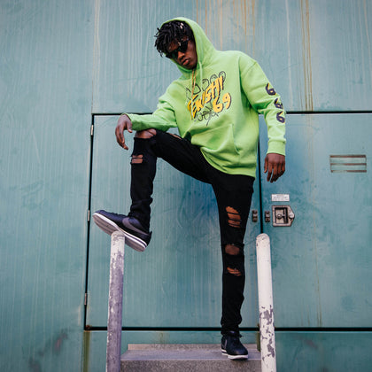 Saint Morta Hybrid Rework Ripped Jean Black