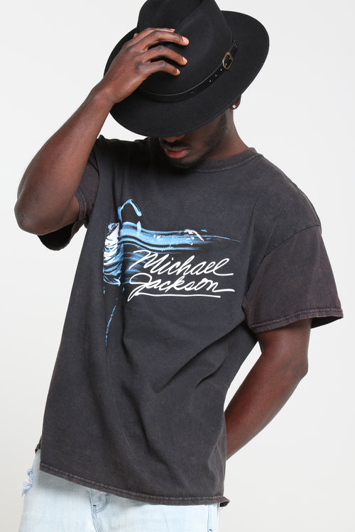 Michael Jackson Moonwalk Tee Black
