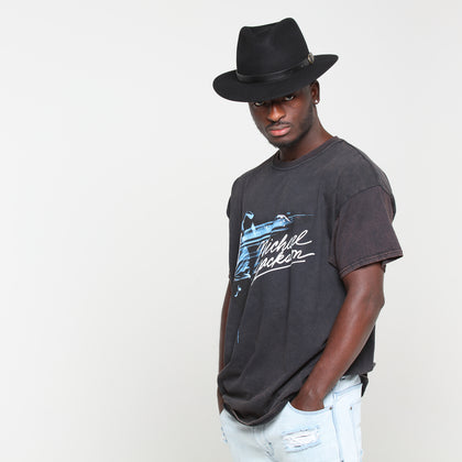 Michael Jackson Moonwalk Tee Black