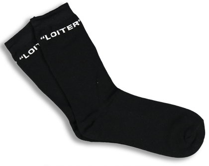Loiter NYC Logo Sock Black